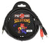 Pig Hog Solutions - 3ft Stereo Breakout Cable, 3.5mm to Dual RCA