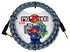 Pig Hog "Blue Graffiti" Instrument Cable, 10ft Right Angle