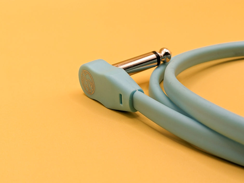 Pig Hog Lil Pigs 1ft Low Profile Patch Cables - 2 pack, Seafoam Green