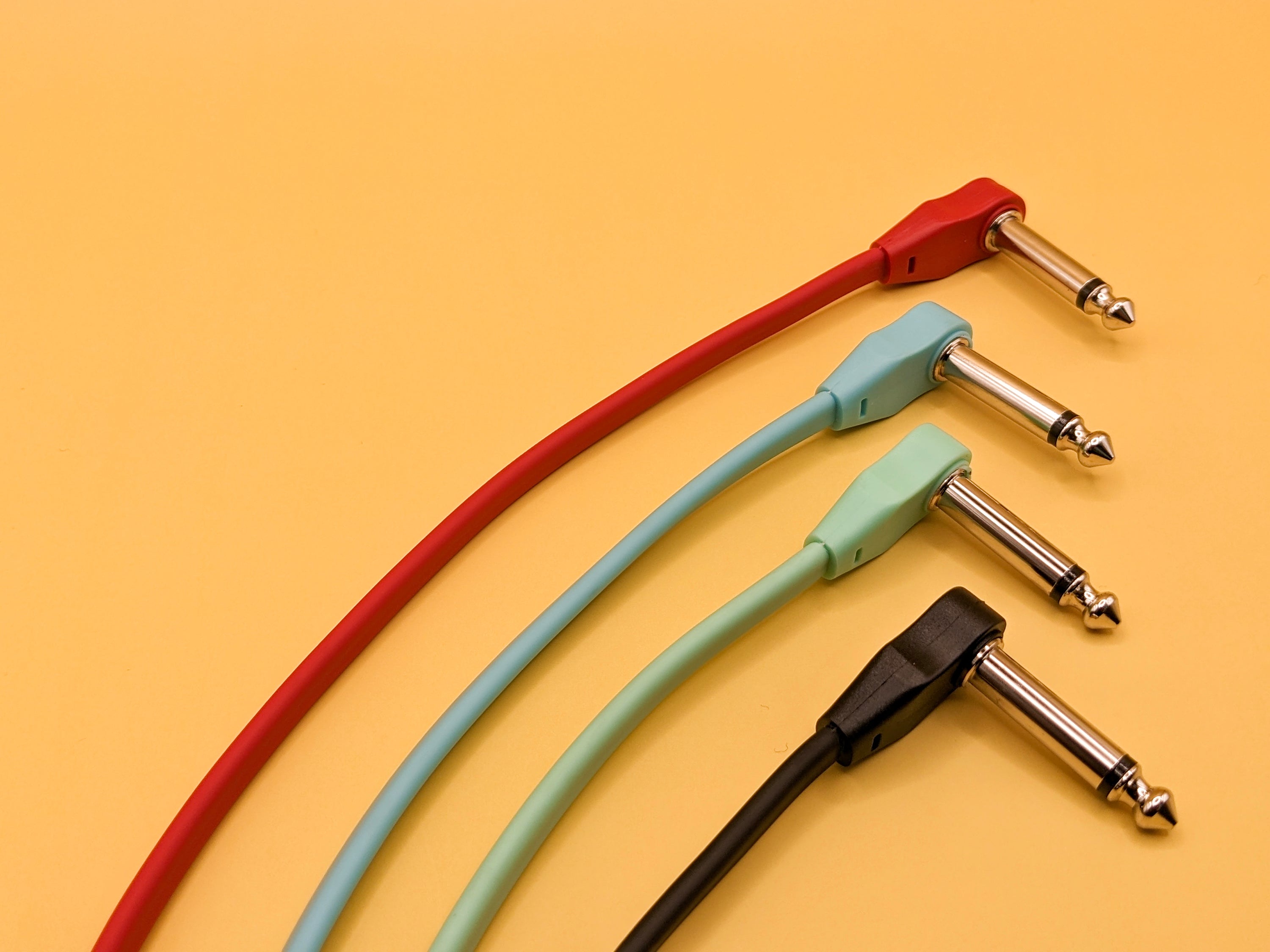 Pig Hog Lil Pigs 1ft Low Profile Patch Cables - 2 pack, Daphne Blue