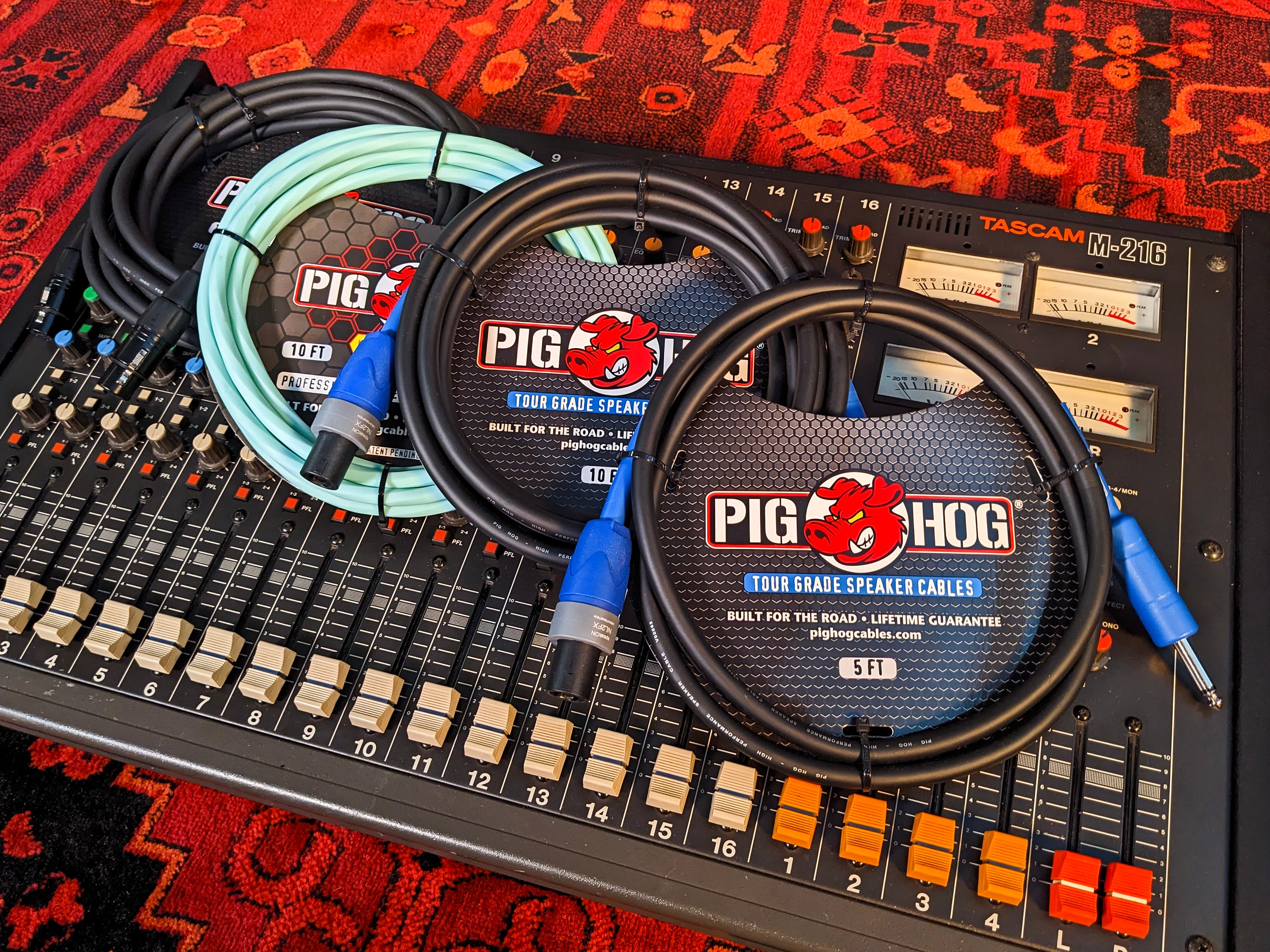 Pig Hog 10ft Speaker Cable, Speakon to 1/4”