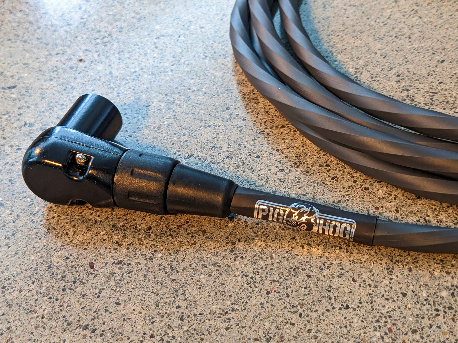 Pig Hog Hex Series Right Angle Mic Cable, 10ft - Grey