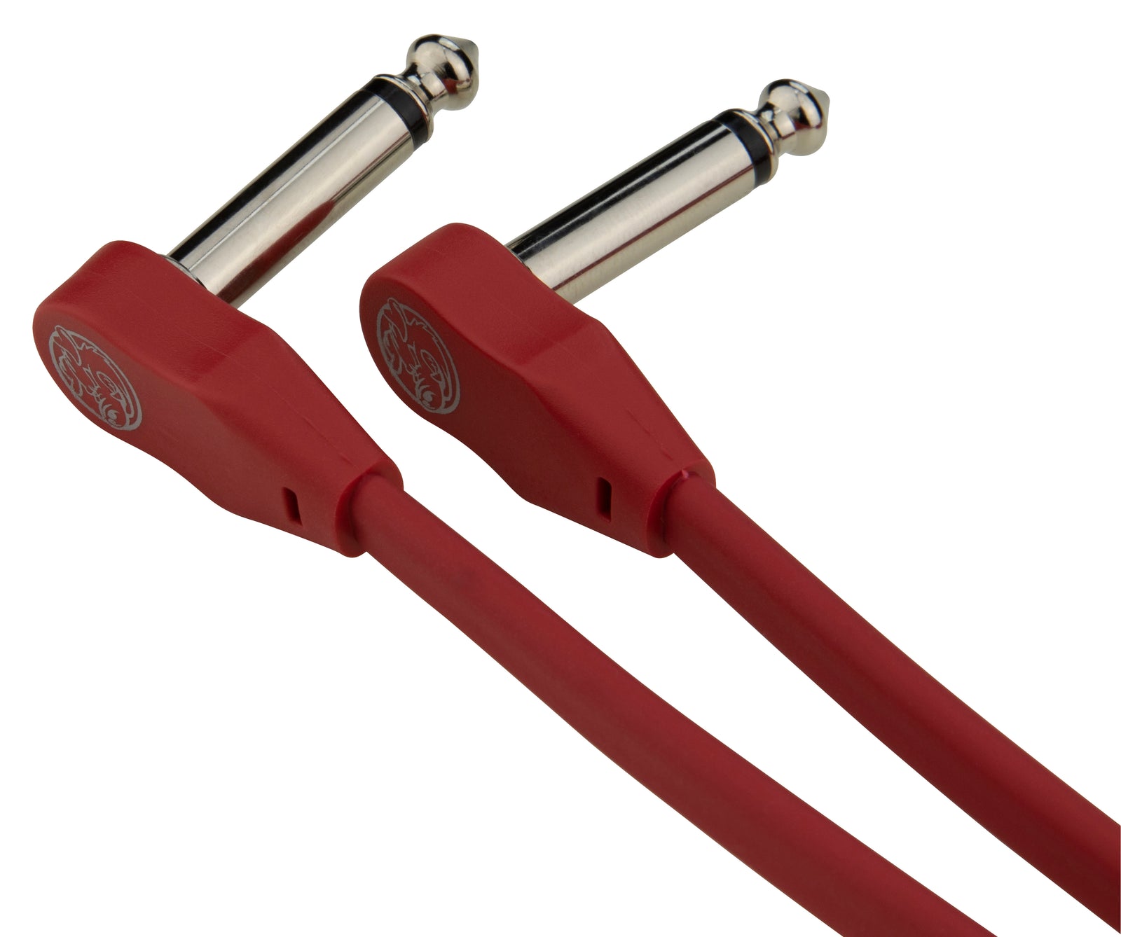 Pig Hog Lil Pigs 2ft Low Profile Patch Cables - 2 pack, Candy Apple Red