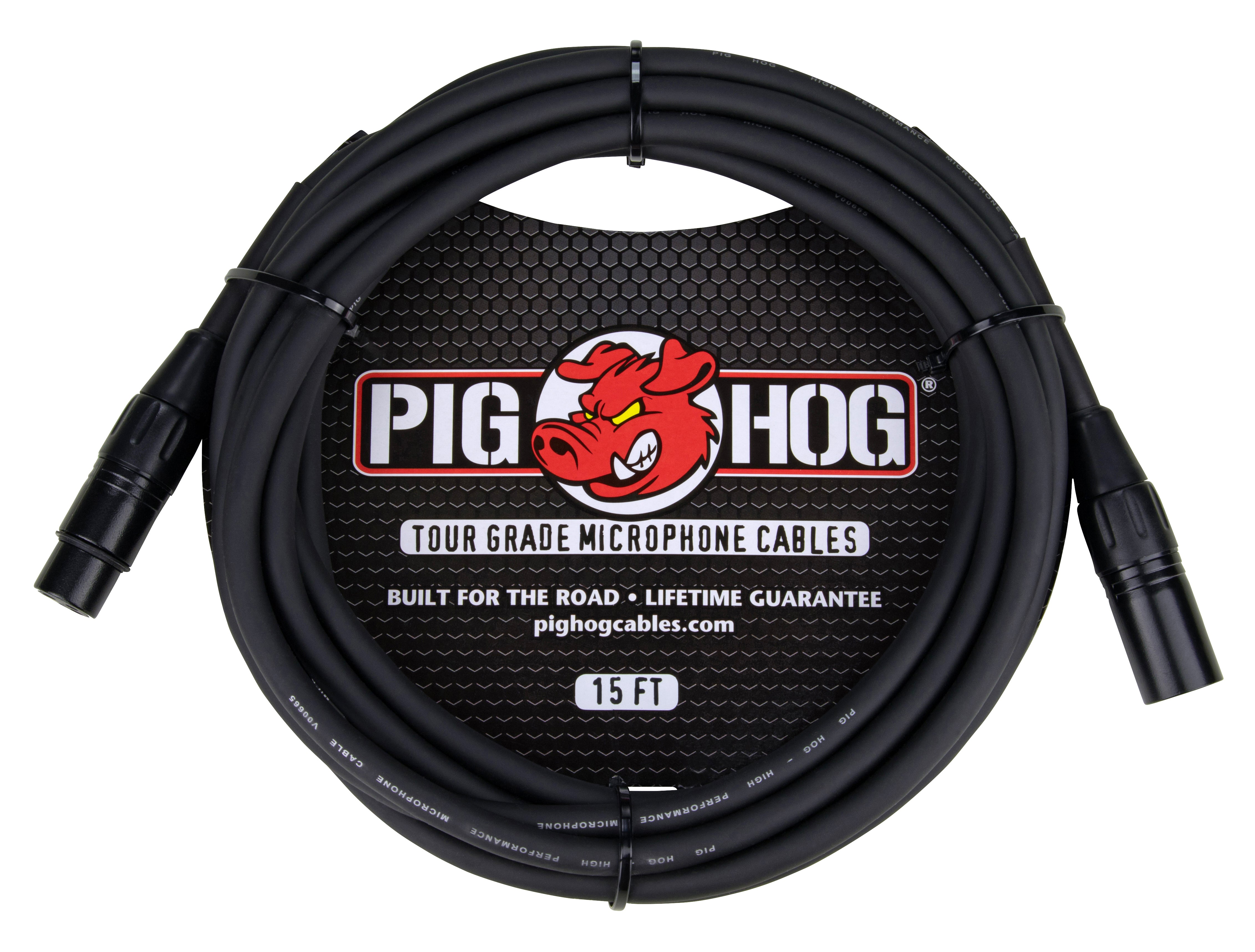 Pig Hog 8mm Mic Cable, 15ft XLR