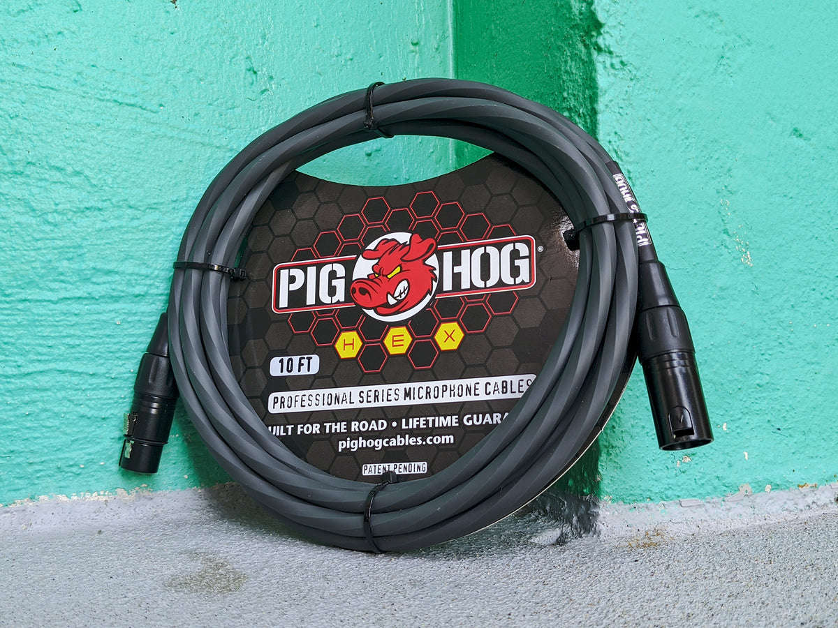 Pig Hog Hex Series Mic Cable, 20ft - Grey