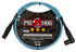 Pig Hog Hex Series Right Angle Mic Cable, 3ft - Daphne Blue