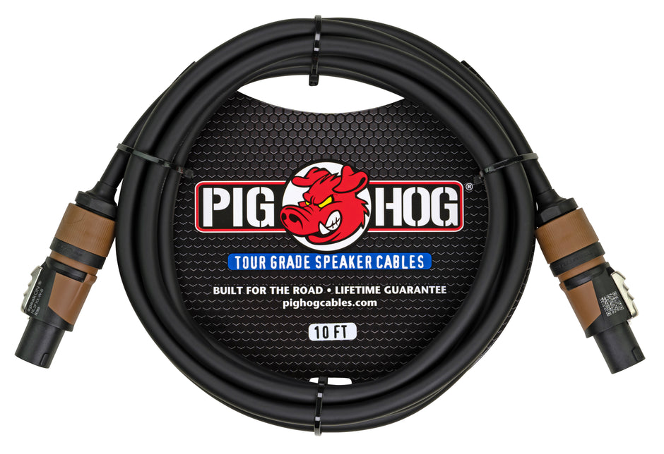 Pig Hog 10ft Speaker Cable, Speakon to Speakon