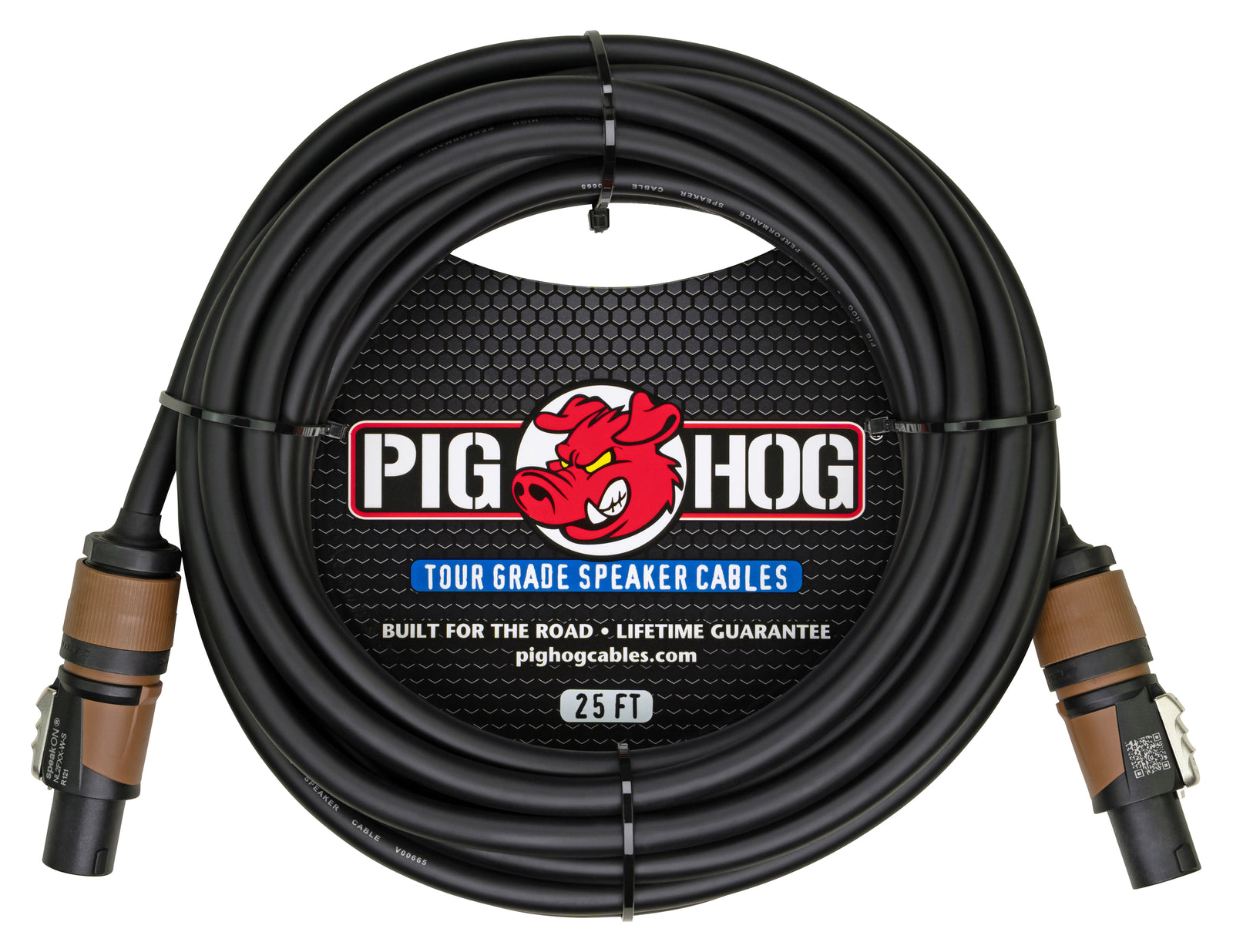 Pig Hog 25ft Speaker Cable, Speakon to Speakon