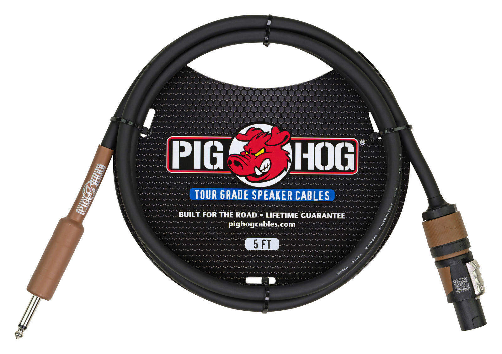 Pig Hog 5ft Speaker Cable, Speakon to 1/4