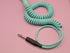 Hex Coiled Headphone Extension Cable, 1/4" - 25ft - Seafoam Green