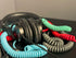 Hex Coiled Headphone Extension Cable, 1/4" - 25ft - Charcoal Grey