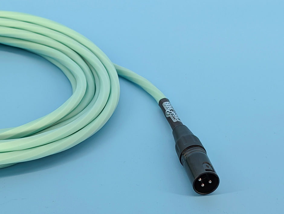 Pig Hog Hex Series Mic Cable, 30ft - Seafoam Green