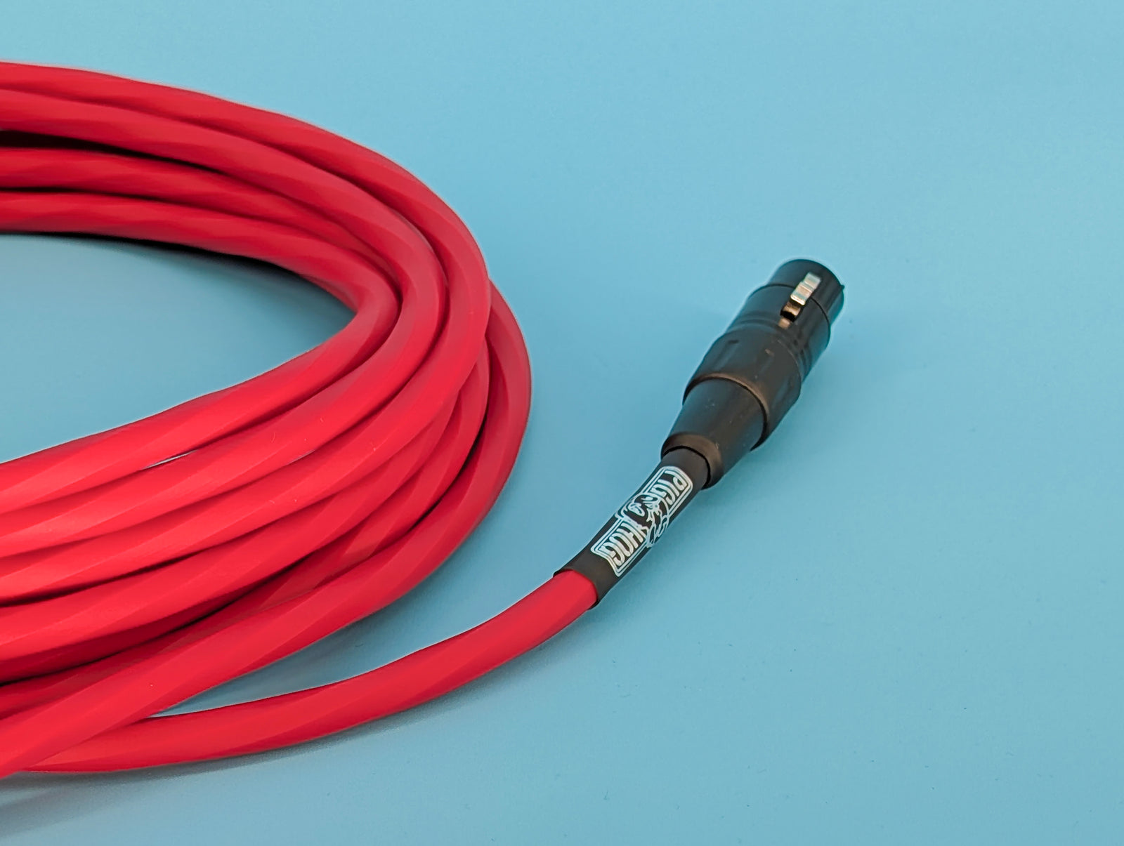 Pig Hog Hex Series Mic Cable, 15ft - Candy Apple Red
