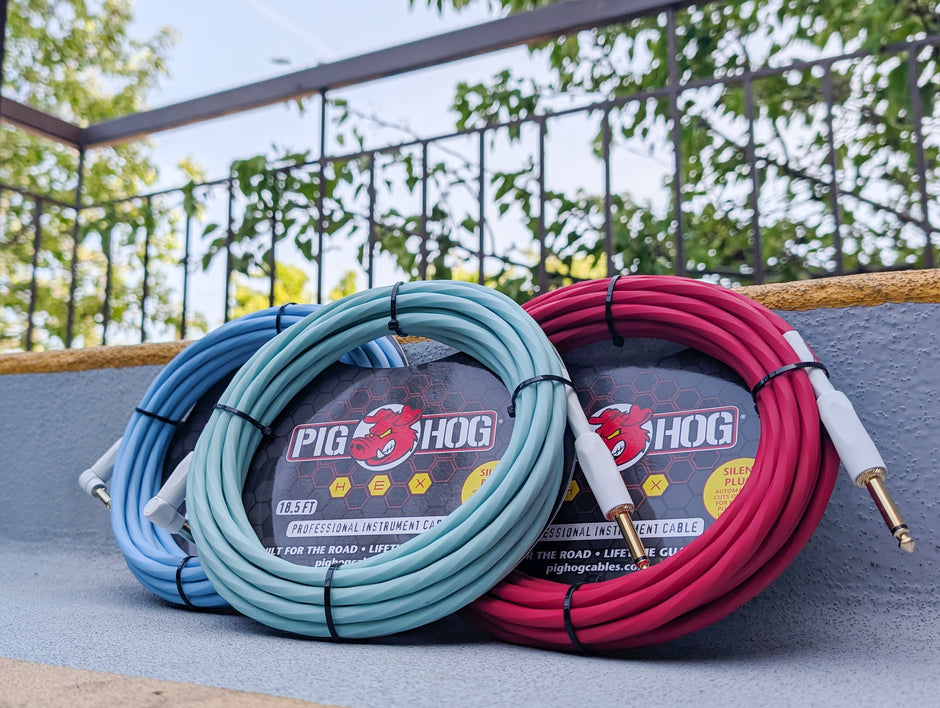 Hex Series Silent Cable 18.6 ft Seafoam Green, Right Angle