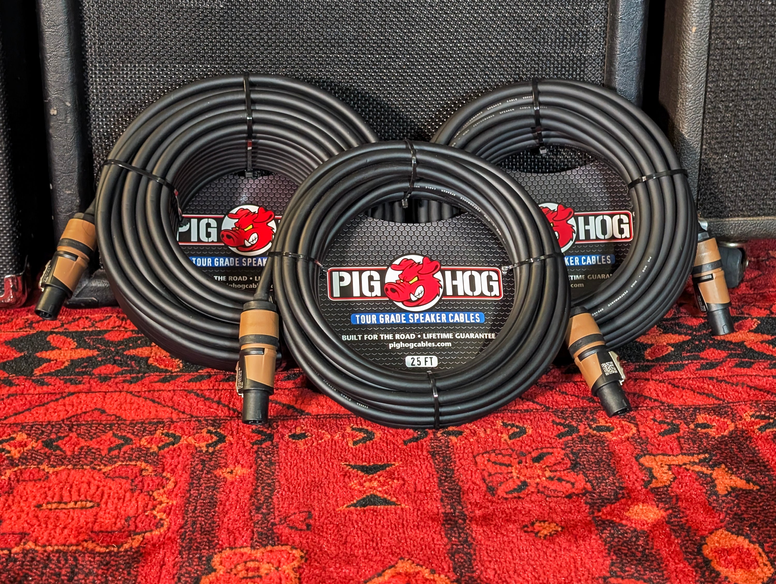 Pig Hog 25ft Speaker Cable, Speakon to Speakon