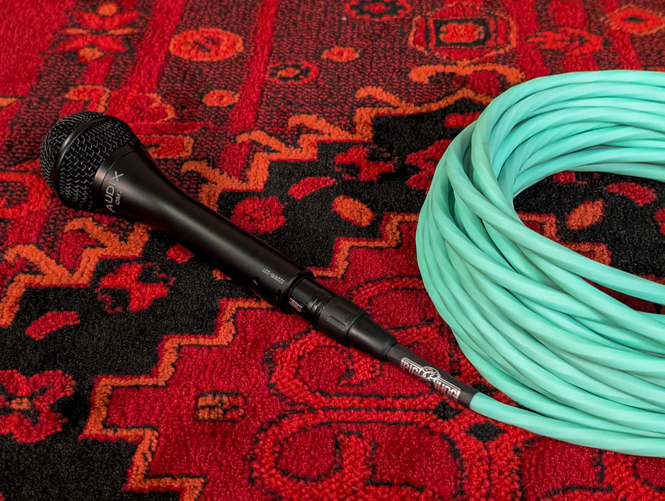 Pig Hog Hex Series Mic Cable, 50ft - Seafoam Green