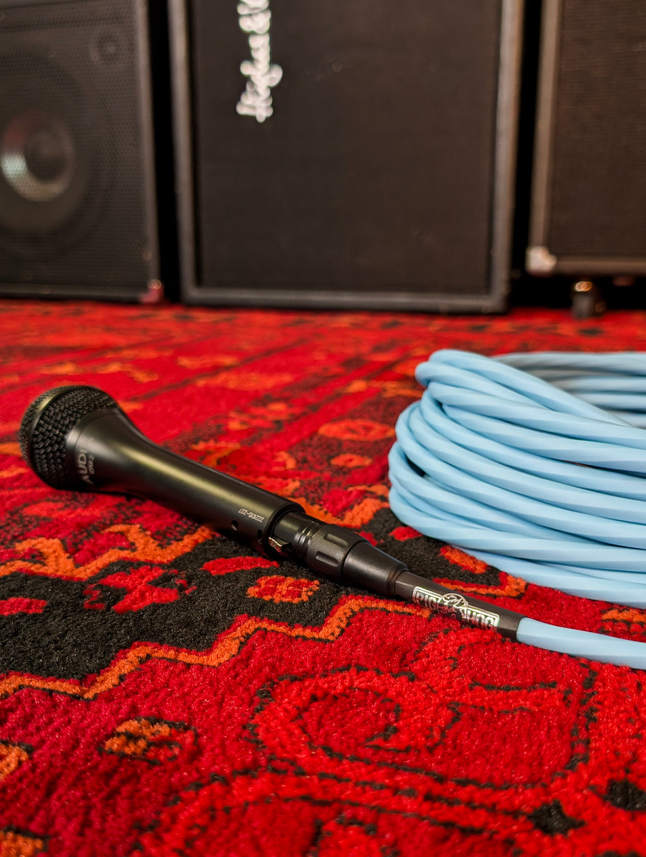 Pig Hog Hex Series Mic Cable, 50ft - Daphne Blue