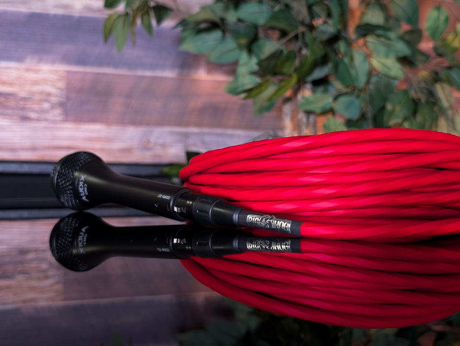 Pig Hog Hex Series Mic Cable, 50ft - Candy Apple Red