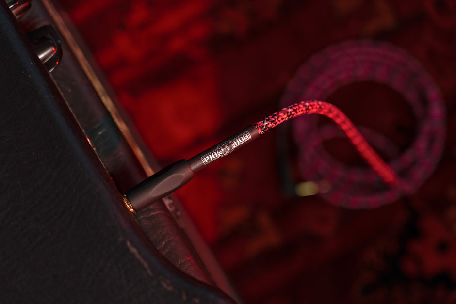 Pig Hog "Pink Graffiti" Instrument Cable, 20ft Right Angle