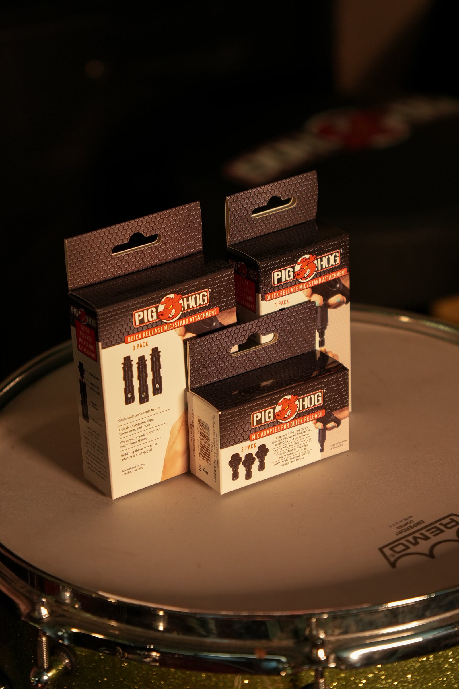 Pig Hog Quick Release Mic/Stand Attachment 3pk