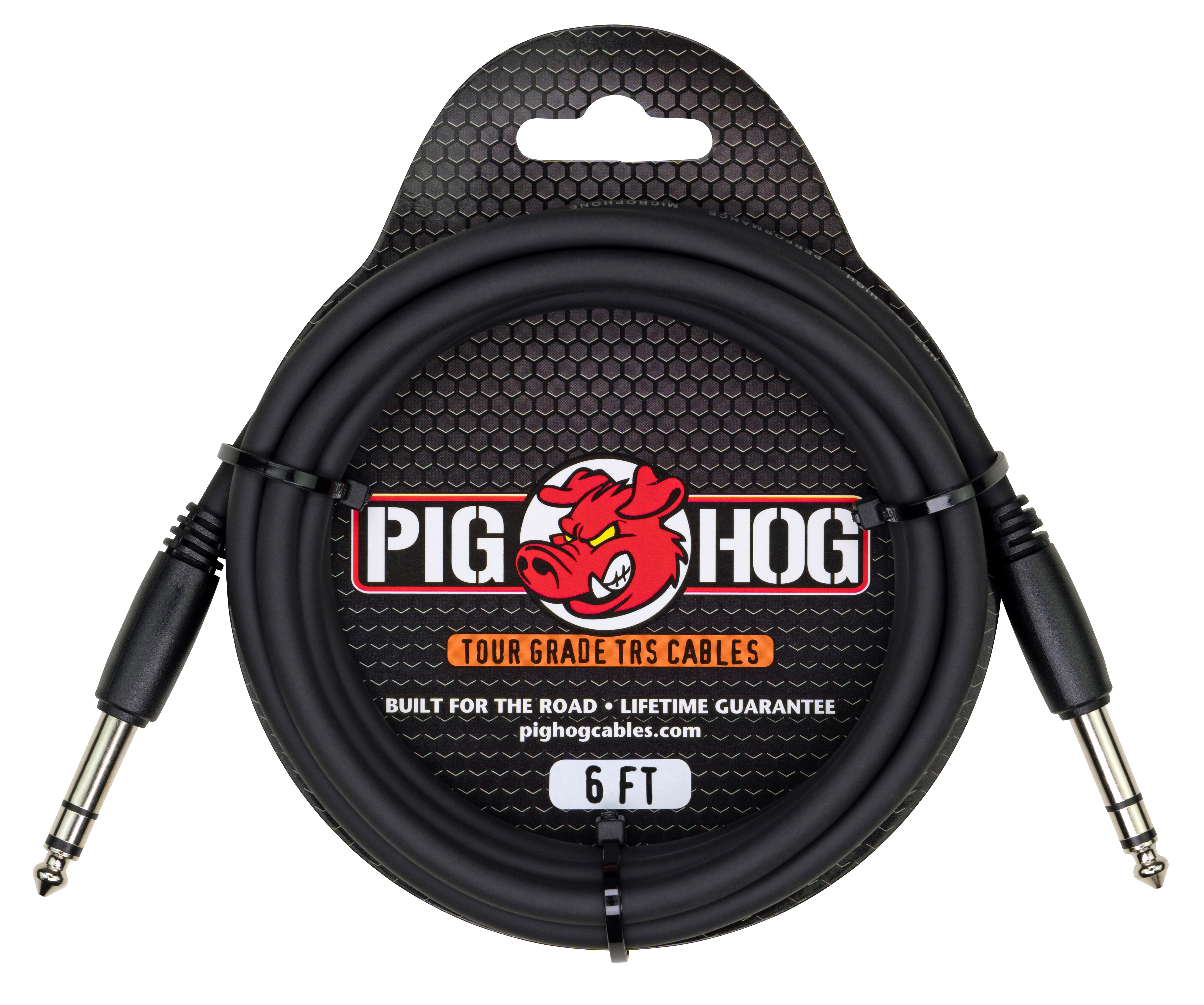Pig Hog 6ft 1/4" TRS - 1/4" TRS Cable