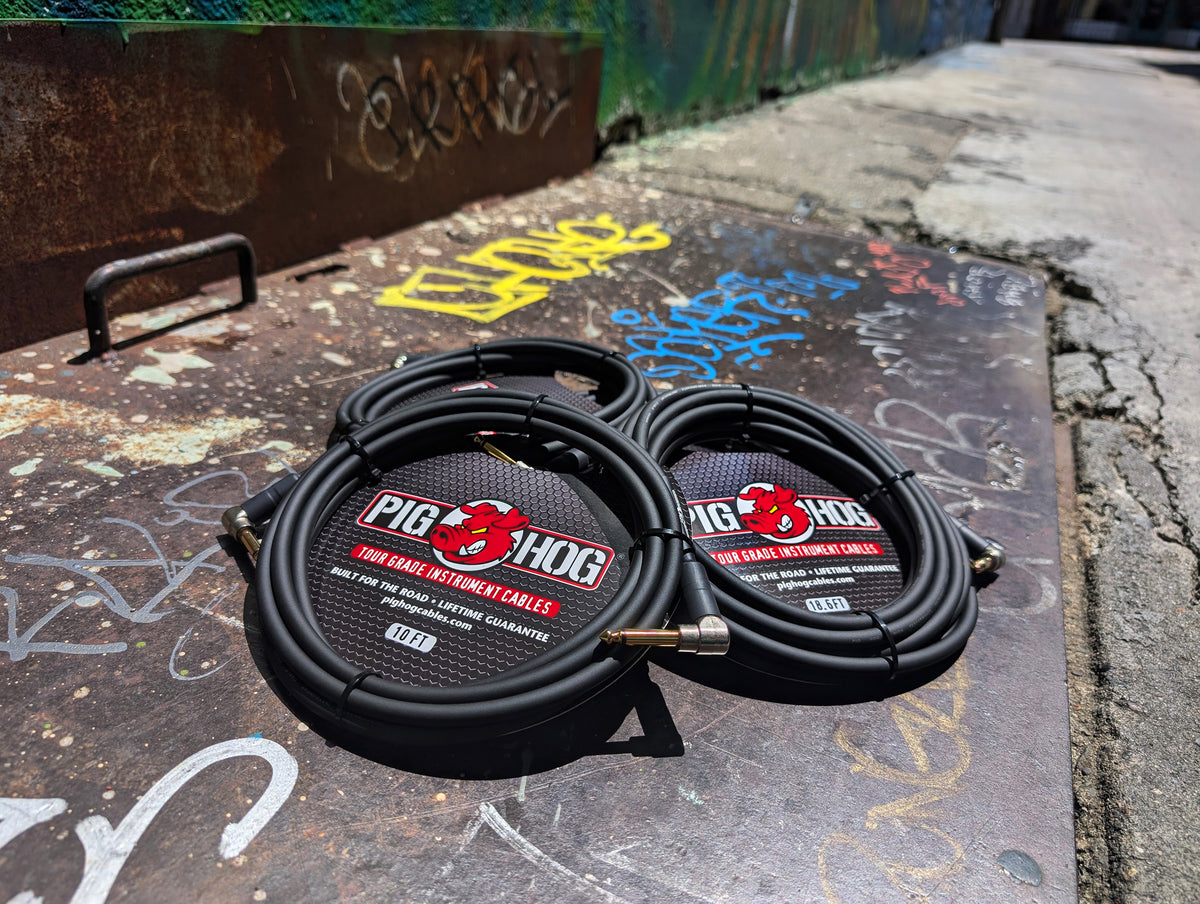 Pig Hog 18.6ft Instrument Cable, Rt Angle to Rt Angle