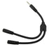 Pig Hog Solutions - 6" Y Cable, Stereo 3.5MM(M)-Dual 3.5mm (F)