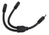 Pig Hog Solutions - 6" Y Cable, Stereo 3.5MM(M)-Dual 3.5mm (F)