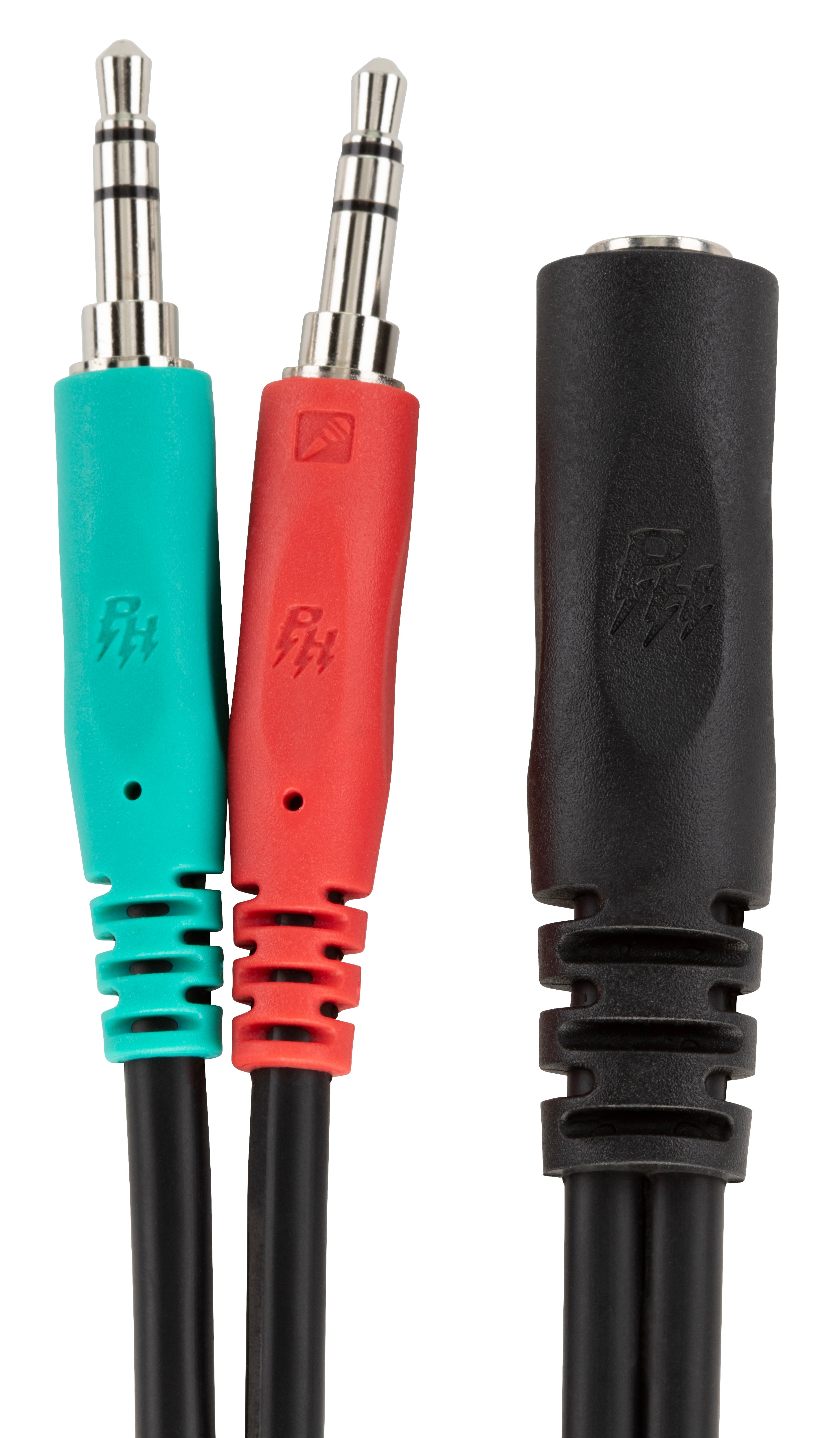 PH 6" Gaming Headset adapter, 3.5mm TRRS (F) to dual 3.5mm TRS (M)