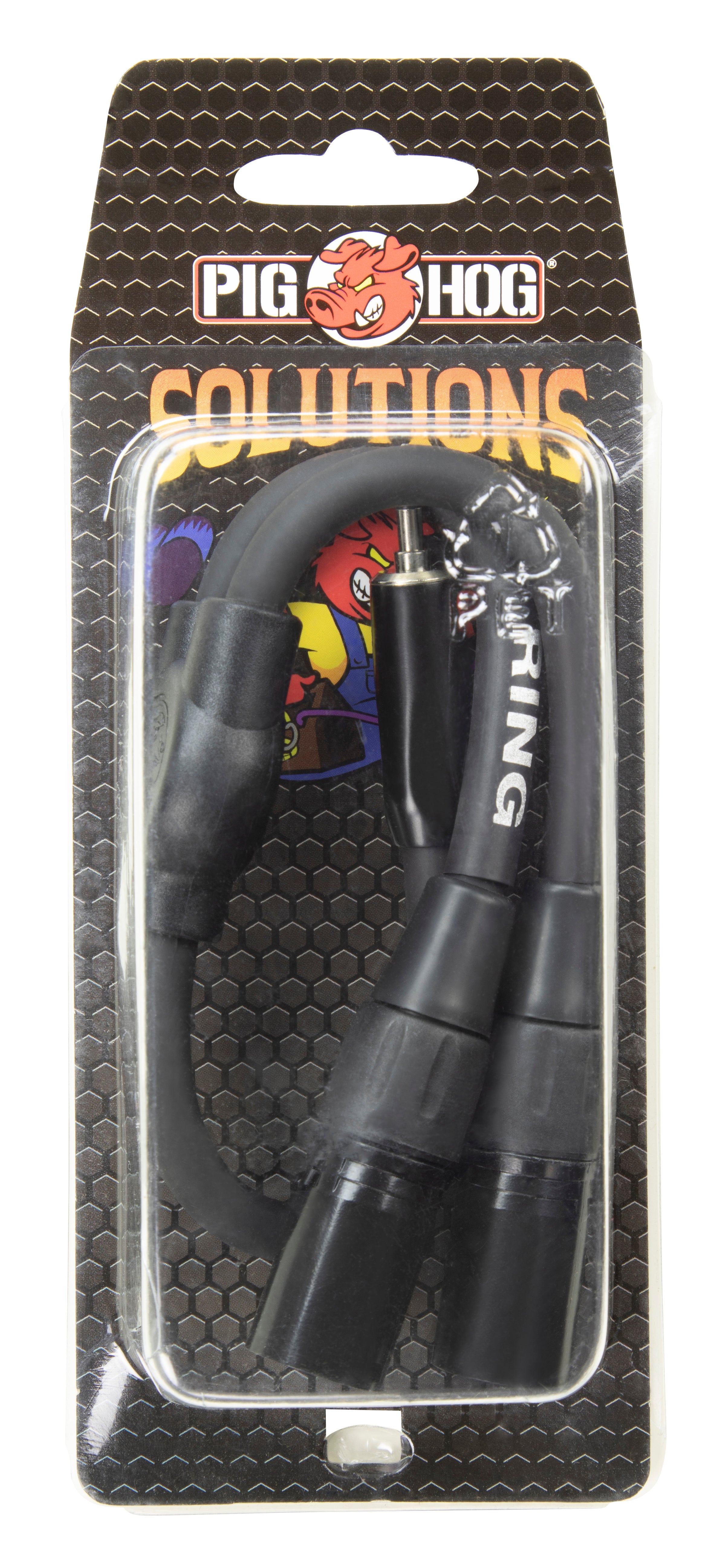 Pig Hog Solutions - 6" Y cable, 3.5 mm to Dual XLR (M)