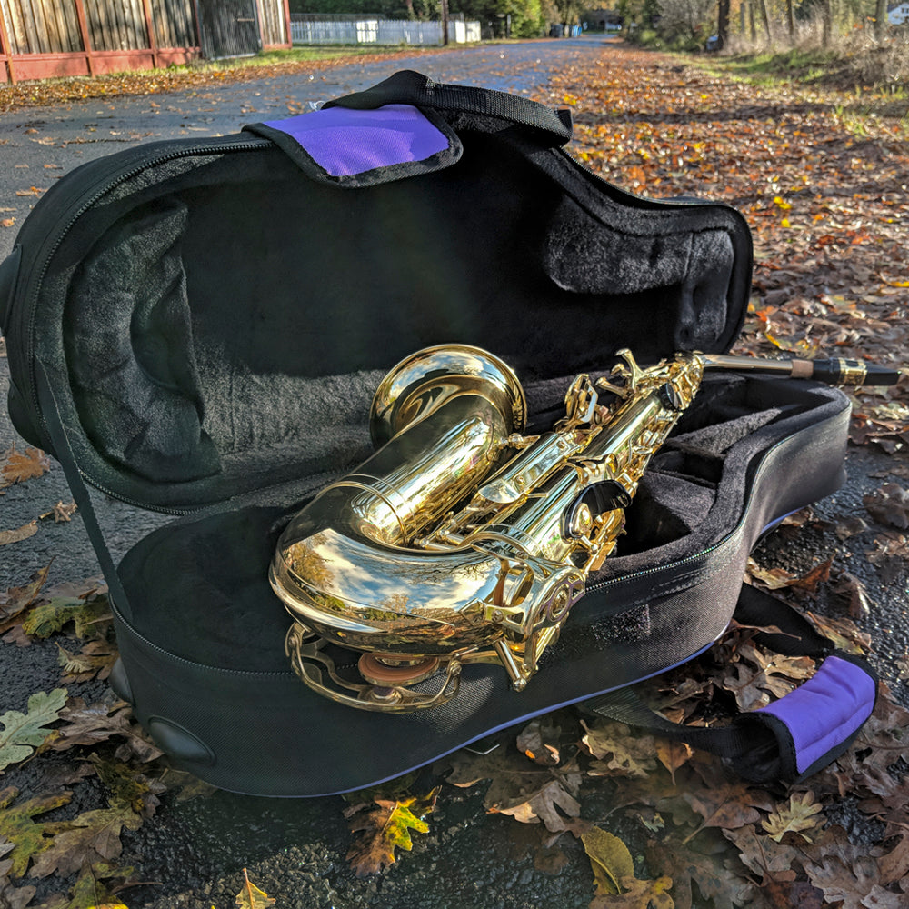 Lightweight Hardshell Alto Sax Case, Purple