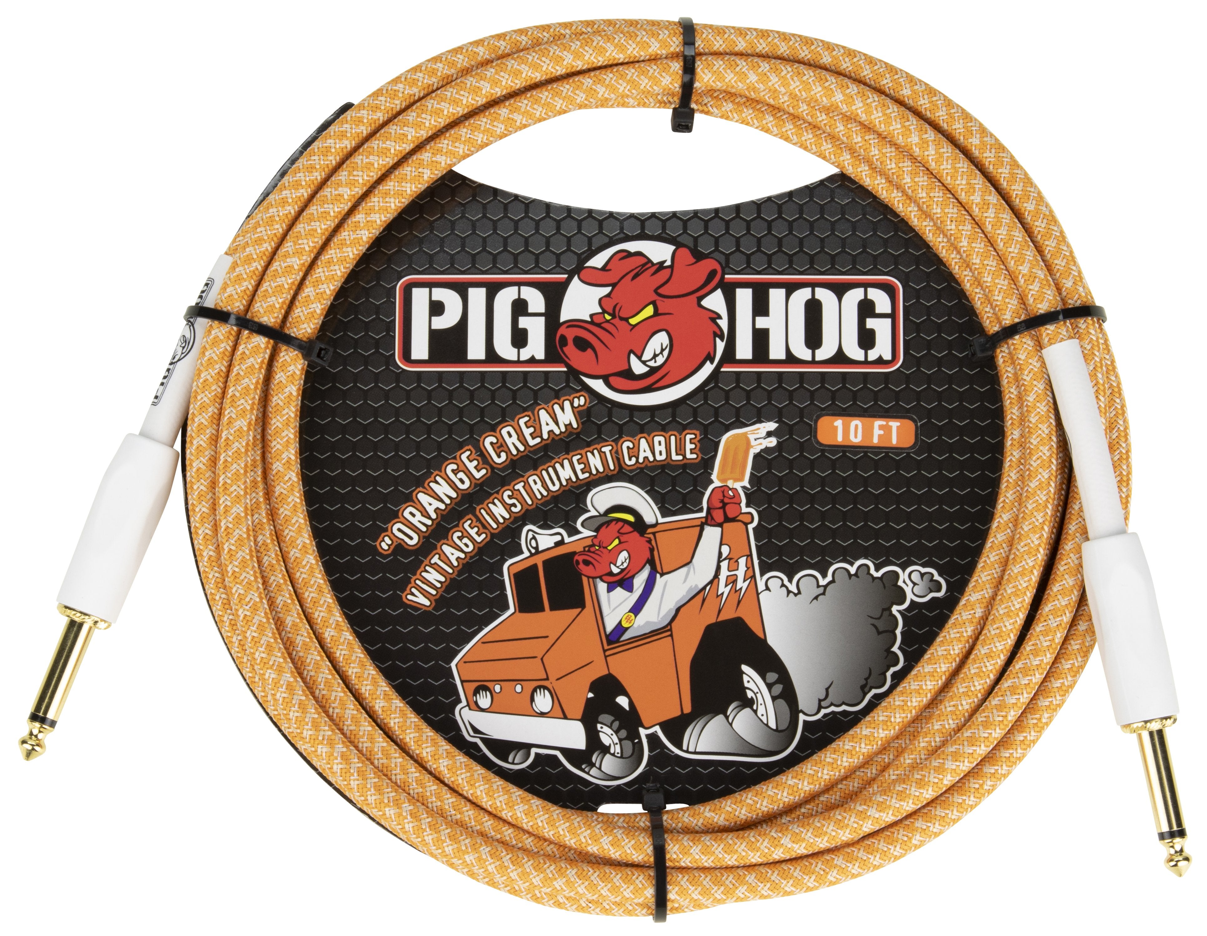Pig Hog "Orange Crème 2.0" Instrument Cable, 10ft