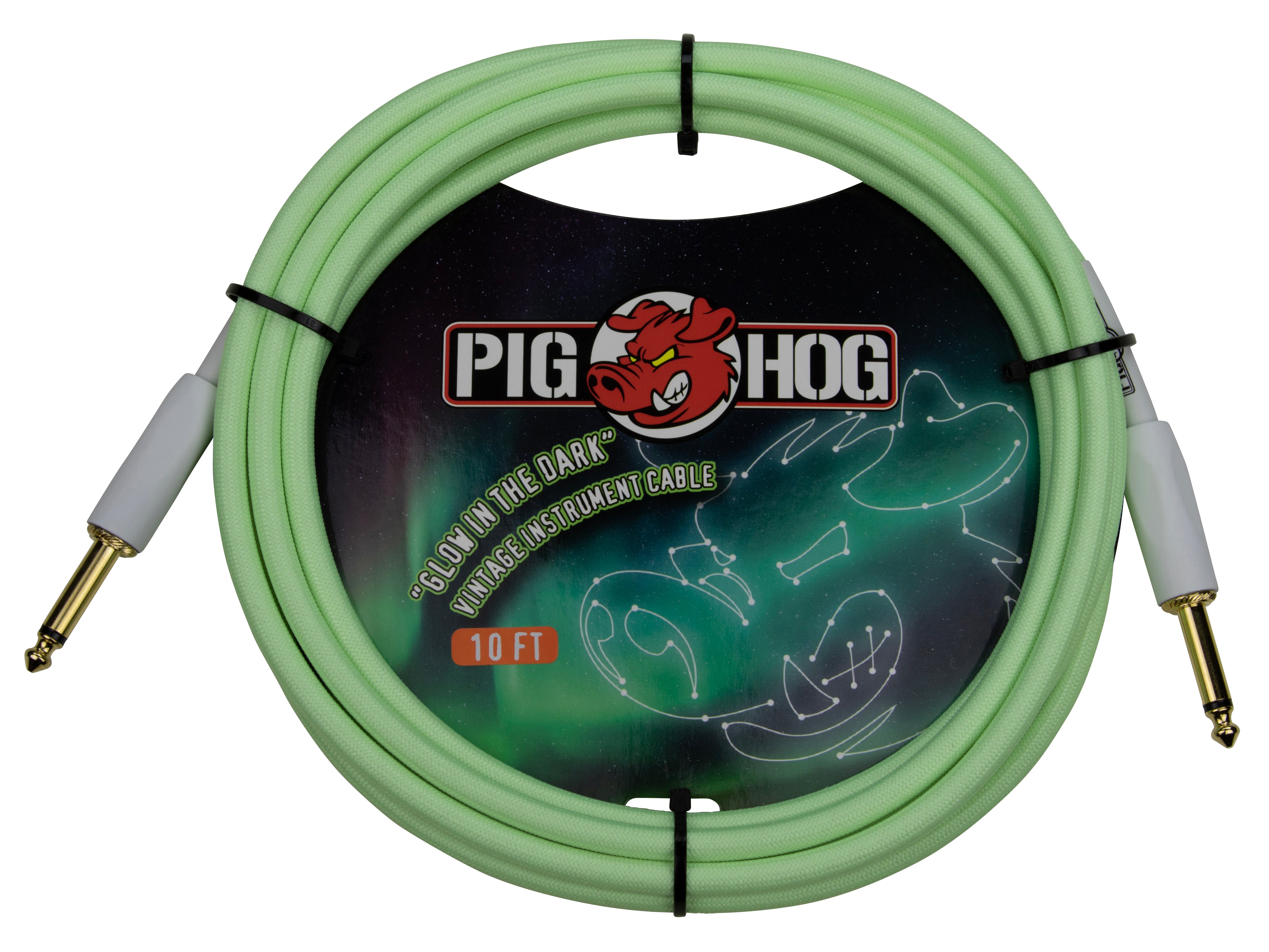 Pig Hog Glow In The Dark Instrument Cable 10ft