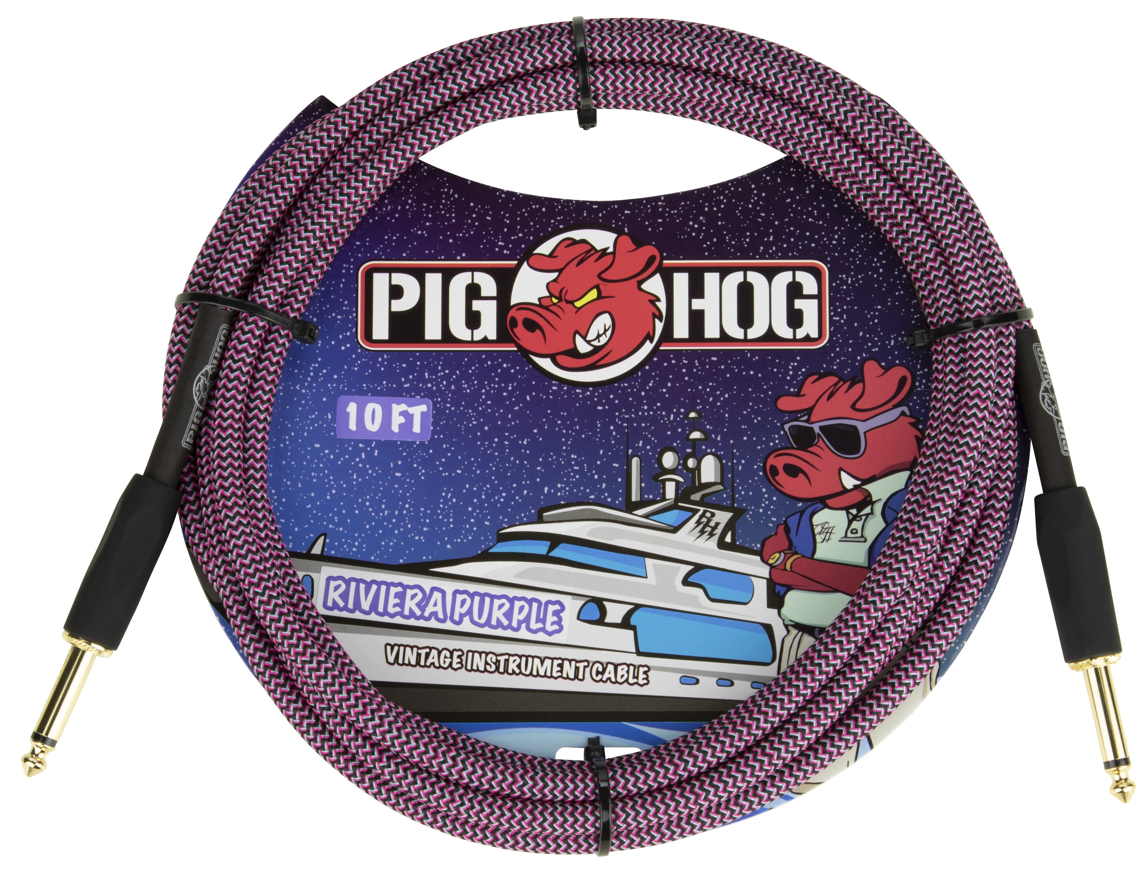 Pig Hog "Riviera Purple" Instrument Cable, 10ft