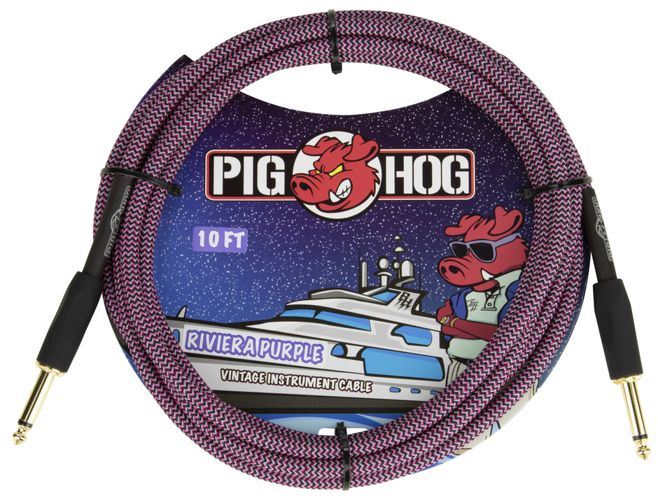 Pig Hog "Riviera Purple" Instrument Cable, 10ft