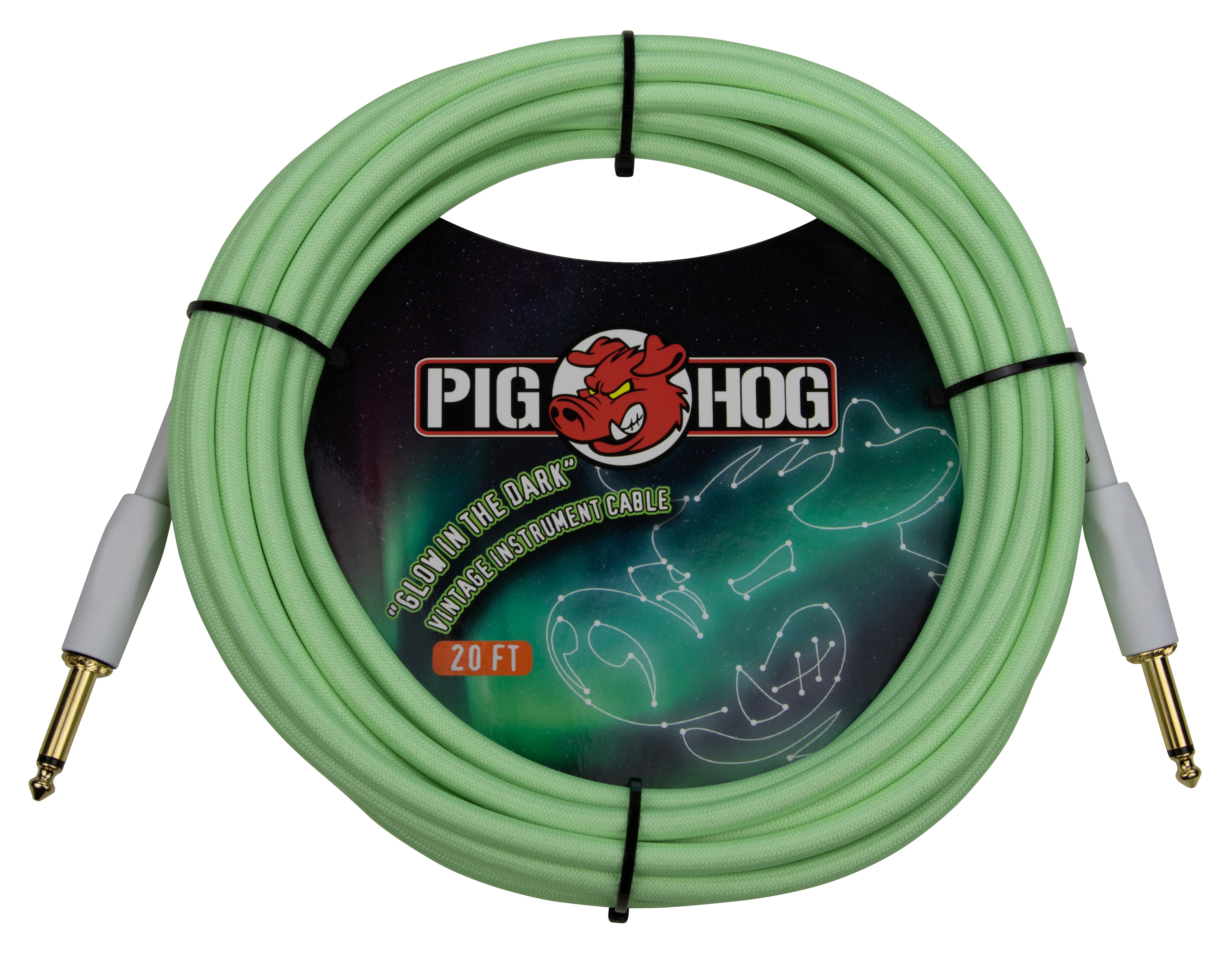 Pig Hog Glow In The Dark Instrument Cable 20ft