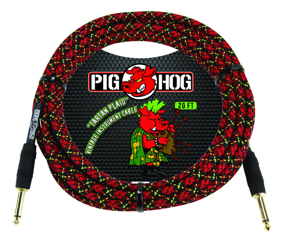 Pig Hog "Tartan Plaid" Instrument Cable, 10ft
