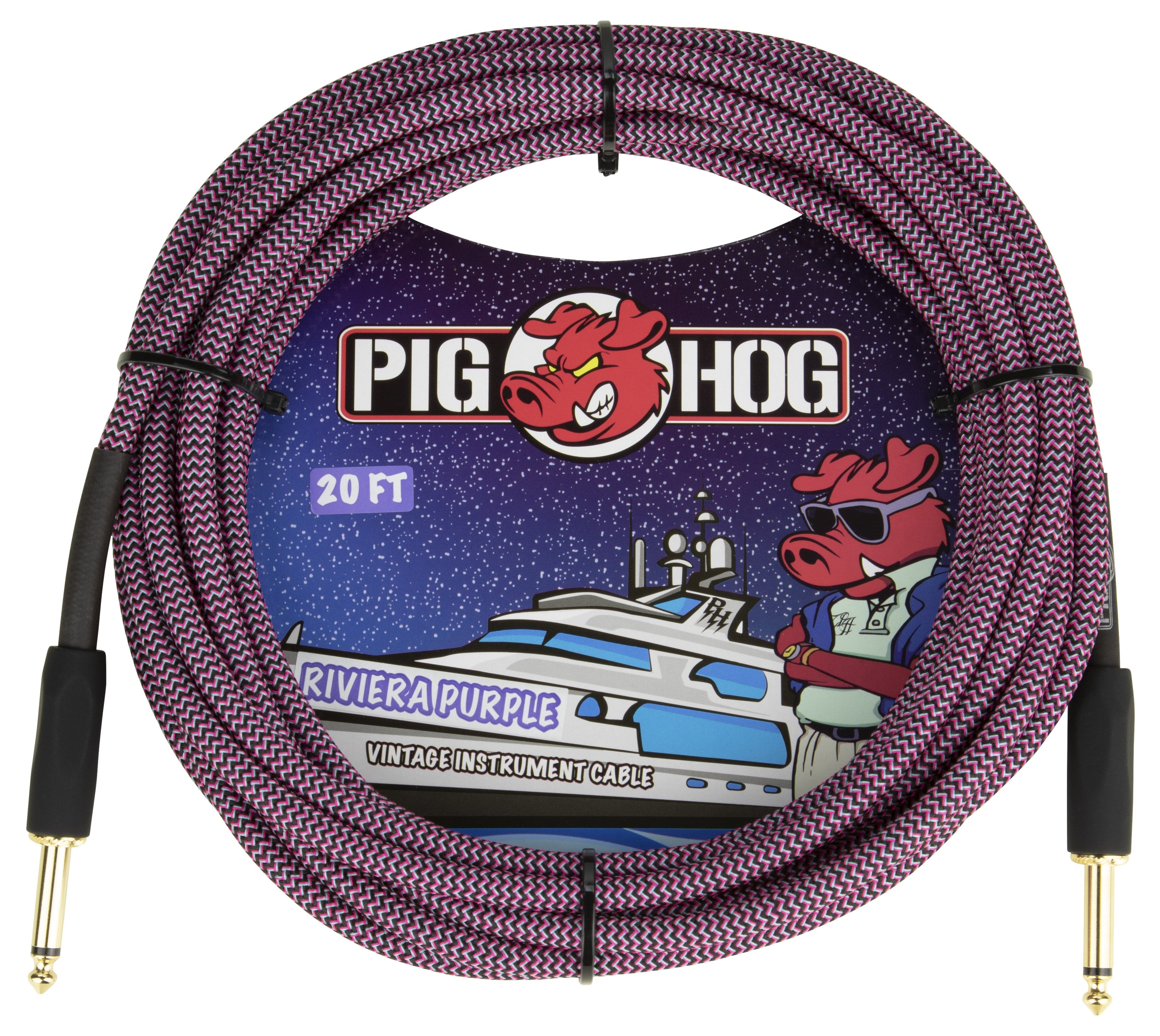 Pig Hog "Riviera Purple" Instrument Cable, 20ft