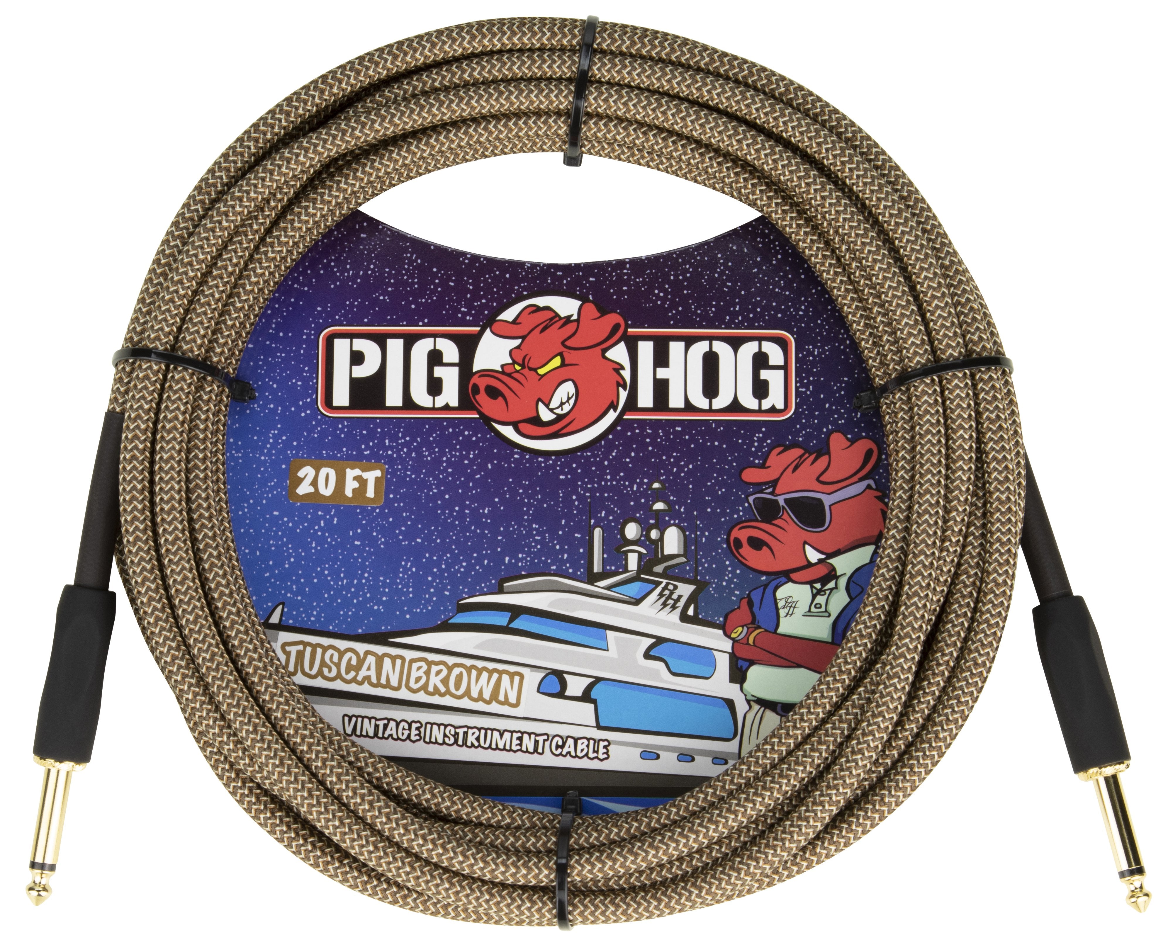 Pig Hog "Tuscan Brown" Instrument Cable, 20ft