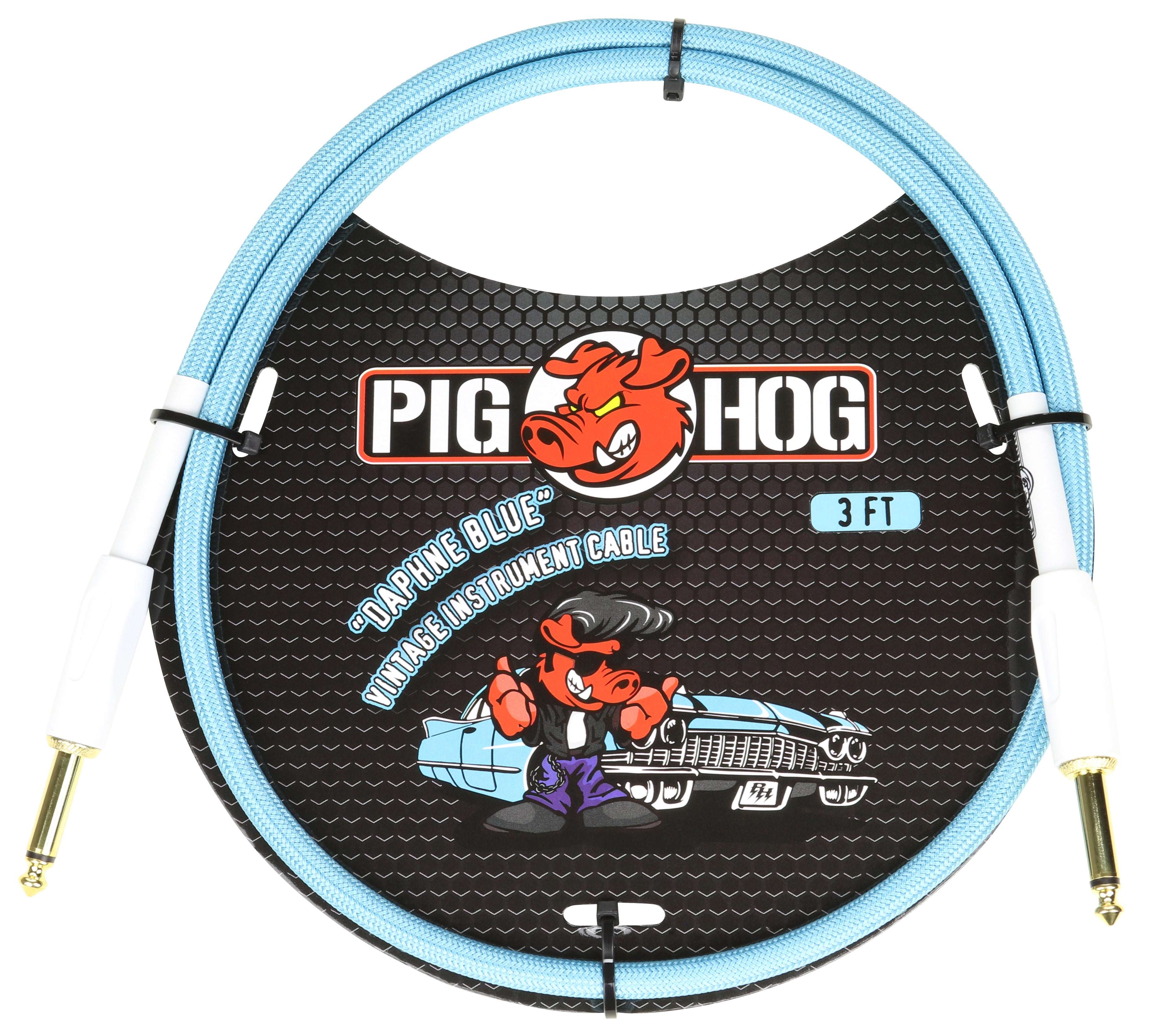 Pig Hog "Daphne Blue" 3ft Patch Cable