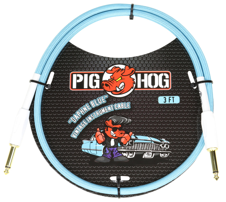 Pig Hog "Daphne Blue" 3ft Patch Cable