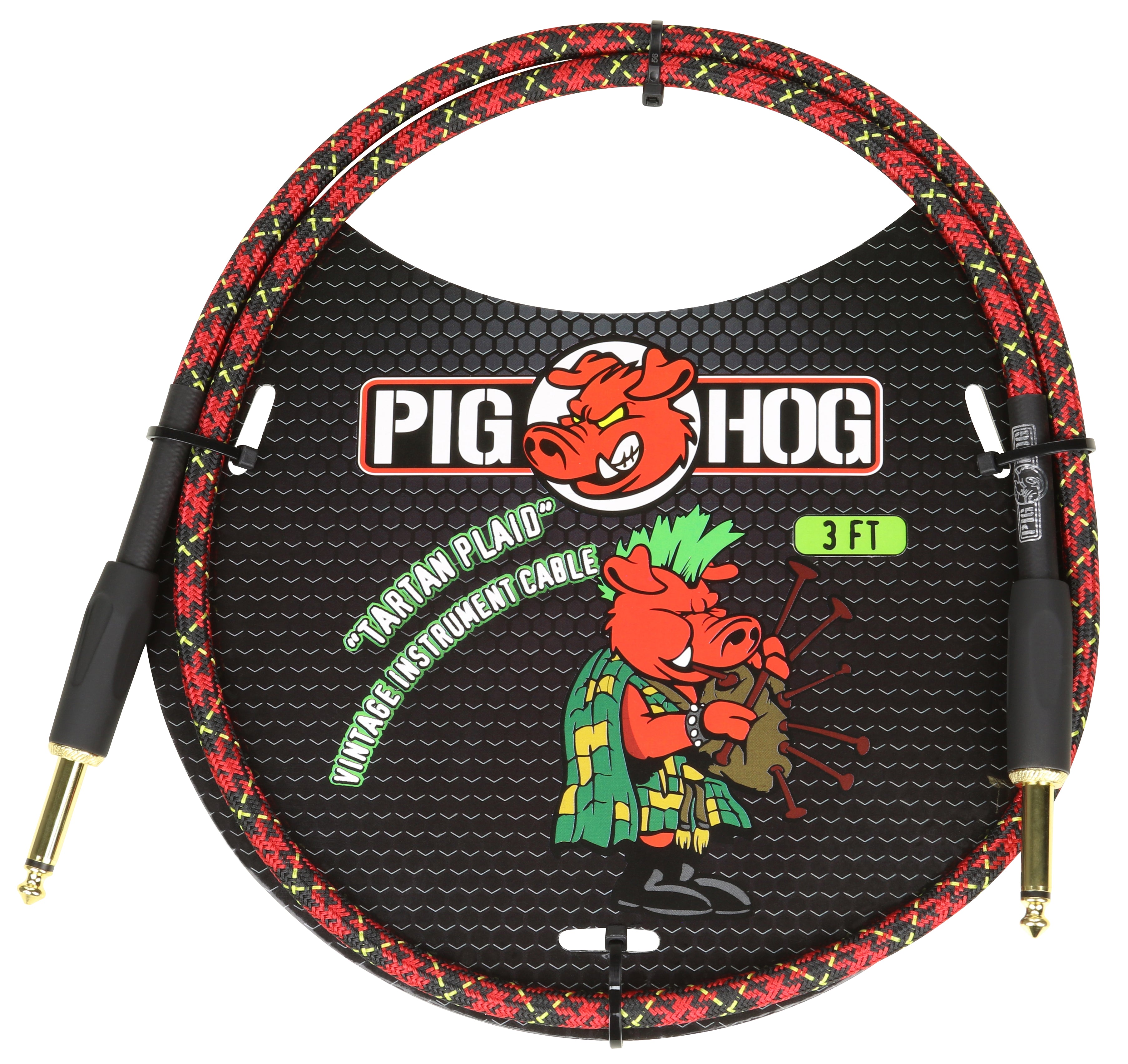 Pig Hog "Tartan Plaid" 3ft Patch Cable