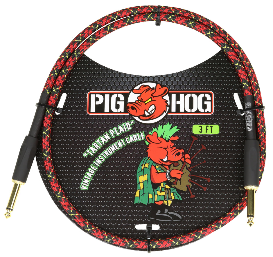 Pig Hog "Tartan Plaid" 3ft Patch Cable