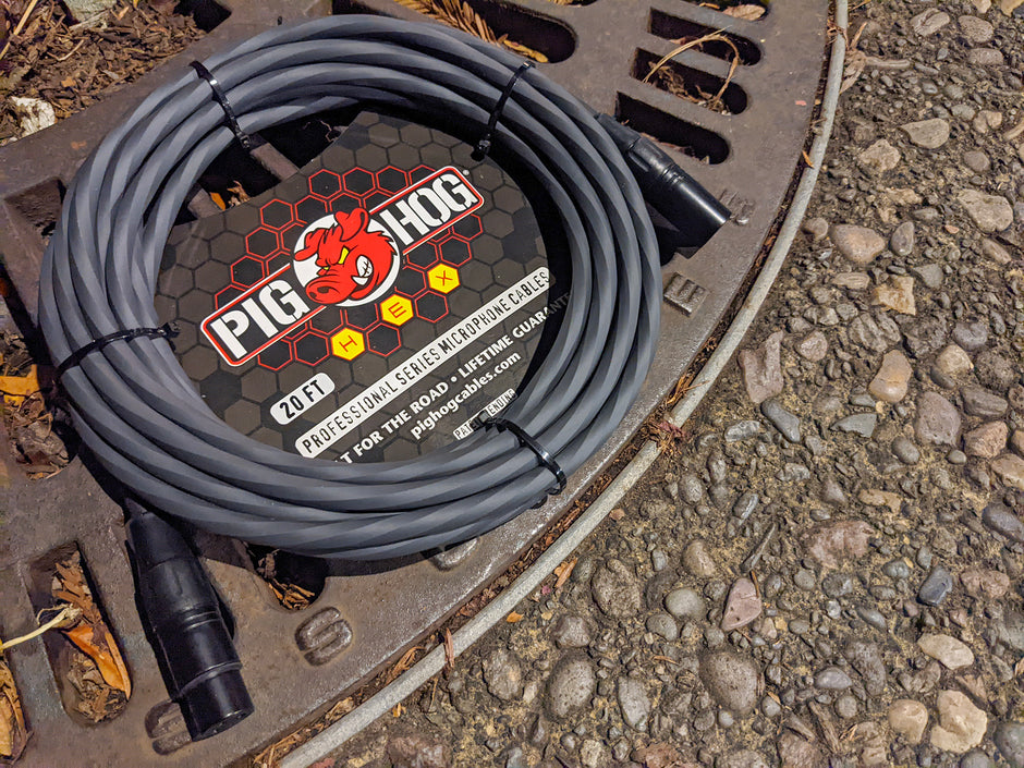 Pig Hog Hex Series Mic Cable, 20ft - Grey