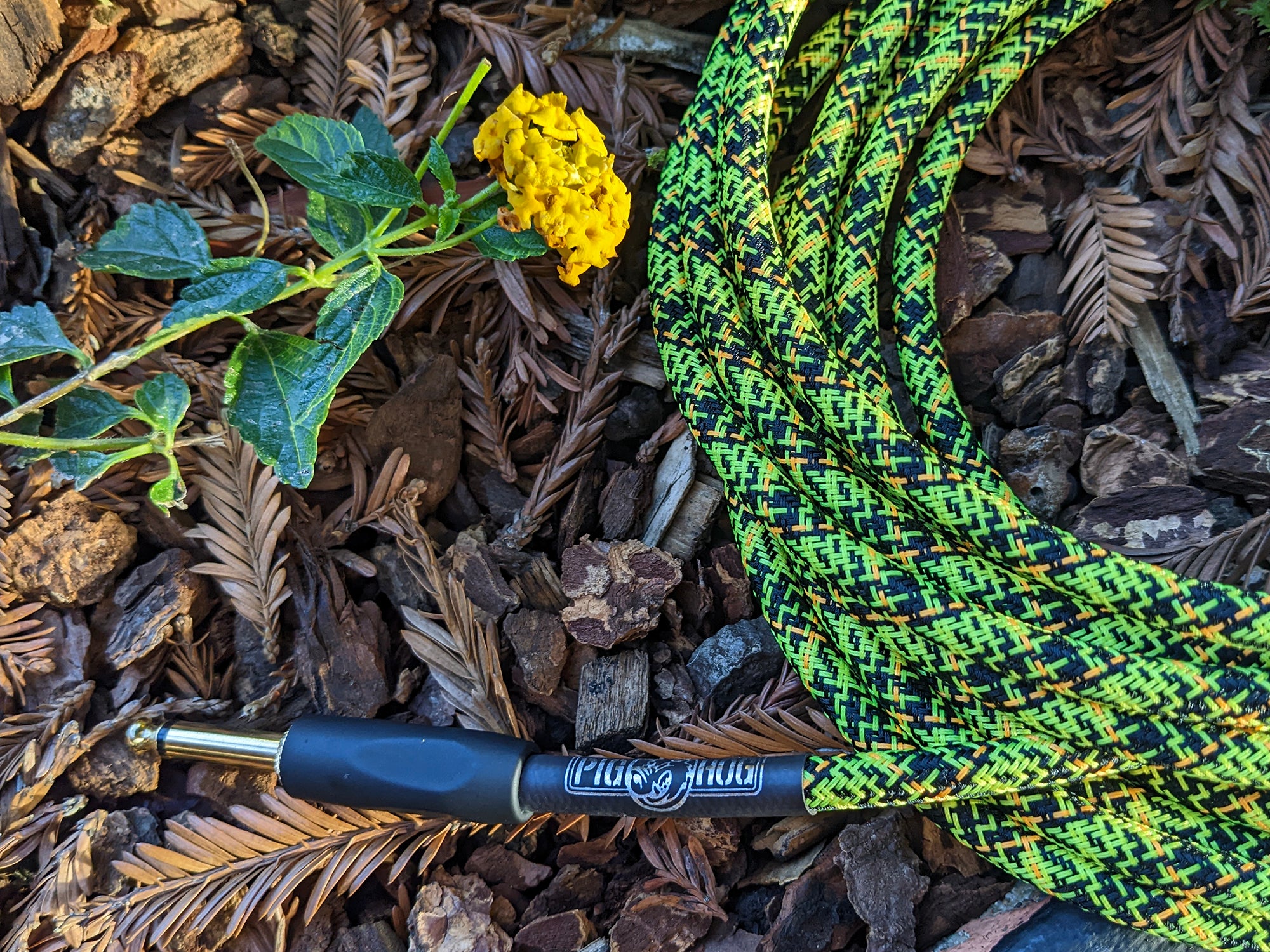 Pig Hog "Yellow Graffiti" Instrument Cable, 20ft Straight