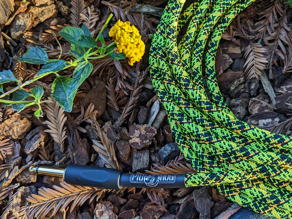Pig Hog "Yellow Graffiti" Instrument Cable, 10ft Straight