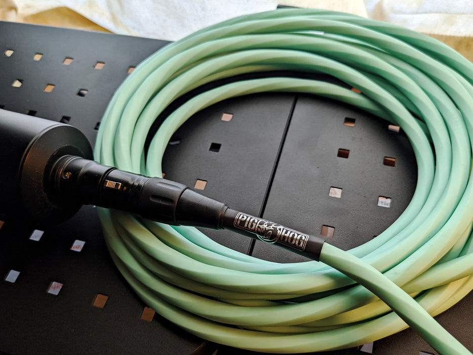 Pig Hog Hex Series Mic Cable, 20ft - Seafoam Green