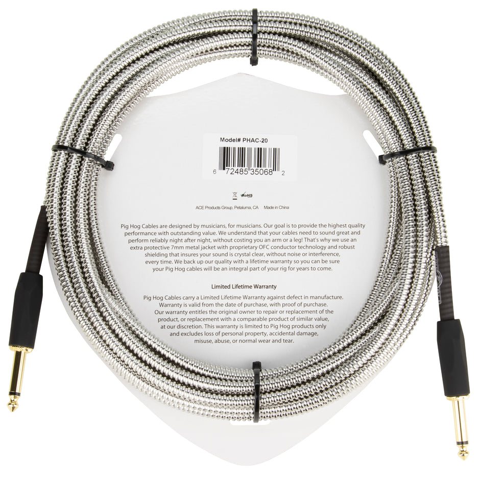 Pig Hog "Armor Clad" Instrument Cable, 20ft