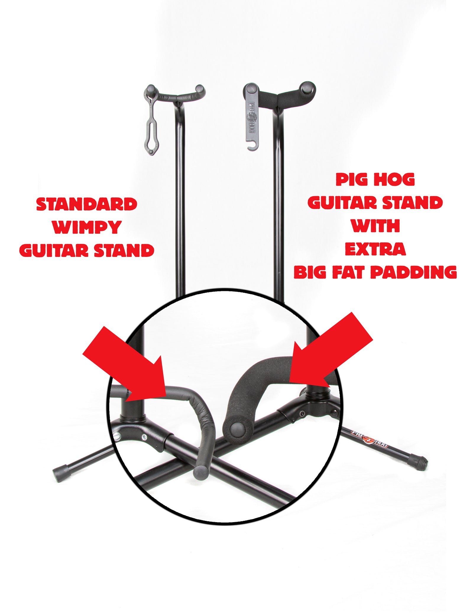 Pig Hog Guitar Stand, Black