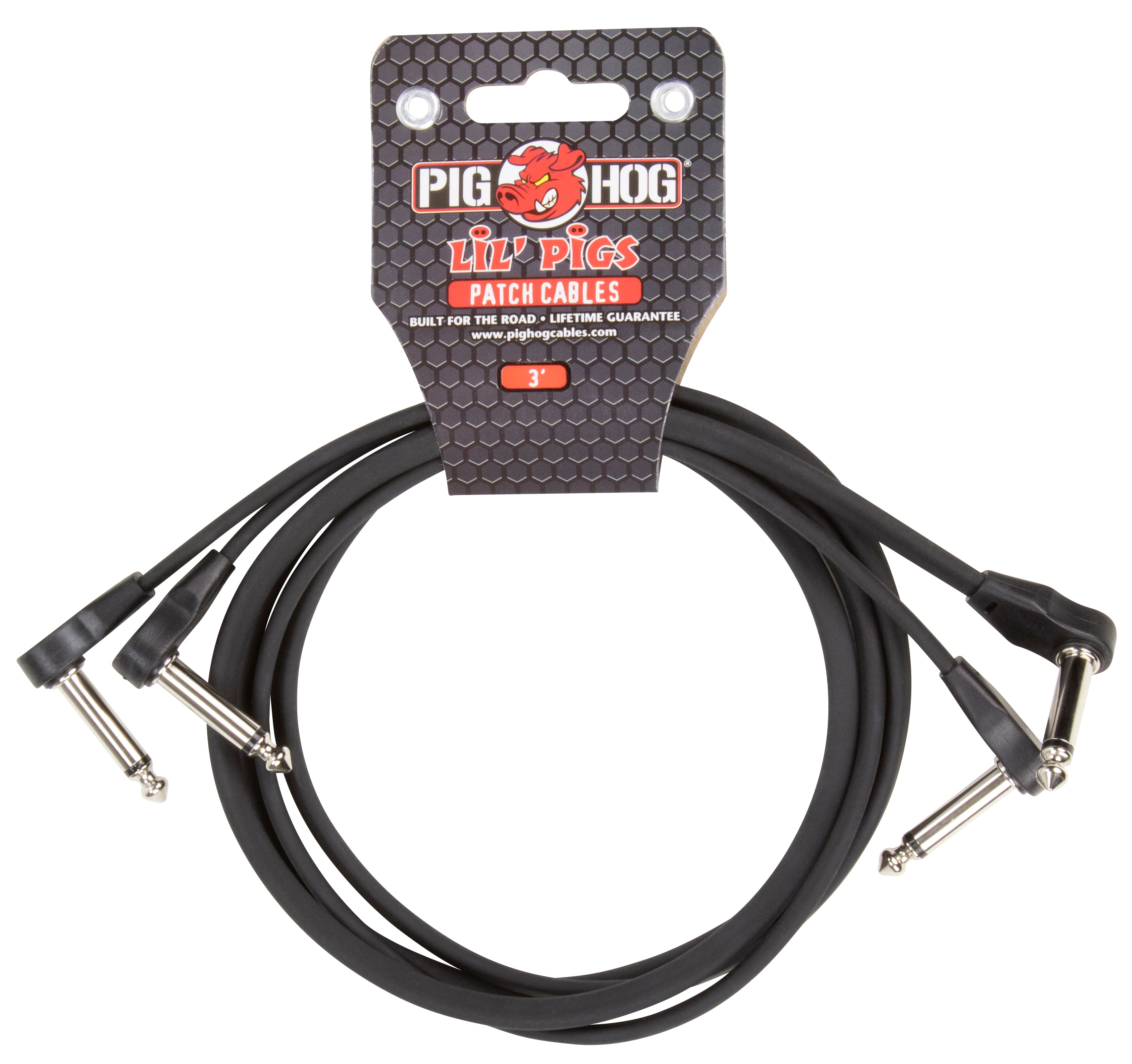 Pig Hog Lil Pigs 3ft Low Profile Patch Cables - 2 pack